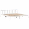 vidaXL Cadre de lit sans matelas blanc 200x200 cm bois massif de pin