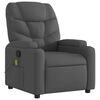 vidaXL Fauteuil de massage inclinable gris foncé tissu