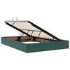 vidaXL Lit de Rangement avec matelas Vert fonc&eacute; 140 x 200 cm Velours