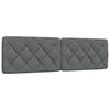 vidaXL Coussin de t&ecirc;te de lit gris fonc&eacute; 180 cm tissu