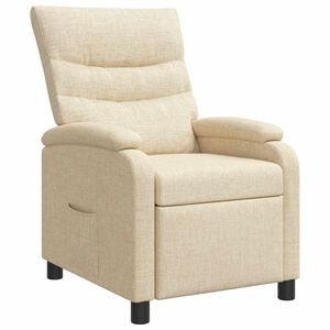vidaXL Fauteuil inclinable Cr&egrave;me Tissu