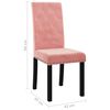 vidaXL Chaises &agrave; manger lot de 6 rose velours