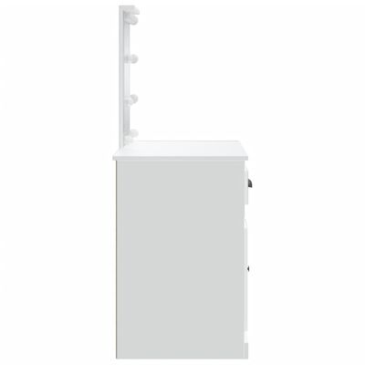 vidaXL Coiffeuse avec lumières LED blanc 90x42x132,5 cm