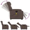 vidaXL Fauteuil inclinable de massage &eacute;lectrique marron similicuir