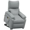 vidaXL Fauteuil de massage inclinable Gris clair Tissu