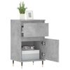 vidaXL Buffets 2 pcs gris b&eacute;ton 40x35x70 cm bois d'ing&eacute;nierie