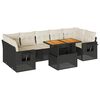 vidaXL Salon de jardin 8 pcs avec coussins noir r&eacute;sine tress&eacute;e