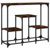 vidaXL Table console ch&ecirc;ne fum&eacute; 89,5x28x76 cm bois d'ing&eacute;nierie