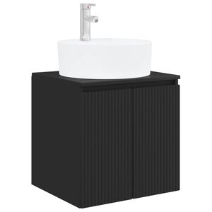 vidaXL Vanit&eacute; de lavabo mural Noir 49,5 x 44,5 x 65 cm