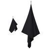 vidaXL Set de serviettes de sport 2 pcs Noir tissu