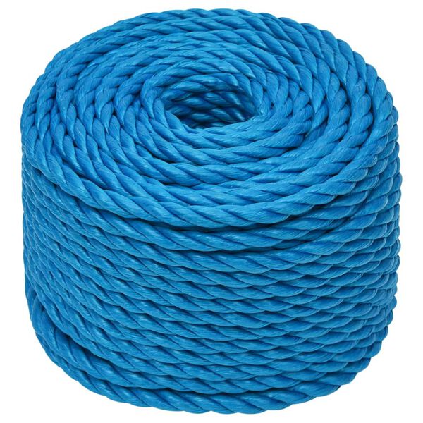 vidaXL Corde de travail Bleu 20 mm 25 m polypropyl&egrave;ne