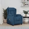vidaXL Fauteuil de massage Bleu Tissu