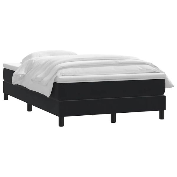 vidaXL Sommier &agrave; lattes de lit avec matelas noir 120x210 cm velours