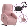 vidaXL Fauteuil de massage inclinable Rose Velours