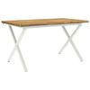 vidaXL Table &agrave; manger en bord vivant 140 x 70 x 75 cm