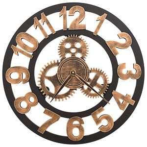 vidaXL Horloge murale M&eacute;tal 58 cm Dor&eacute; et noir