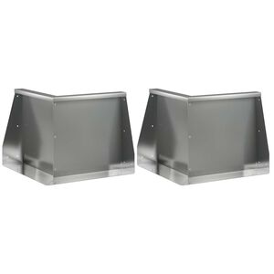 vidaXL Mur de sout&egrave;nement 2 pc 50 x 50 x 40 cm Acier galvanis&eacute; Argent&eacute;
