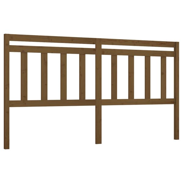 vidaXL T&ecirc;te de lit Marron miel 186x4x100 cm Bois massif de pin