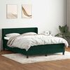 vidaXL Sommier &agrave; lattes de lit et matelas vert fonc&eacute; 160x210cm velours