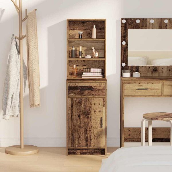 vidaXL Haut Armoire Bois ancien 40 x 40,5 x 135 cm Bois d'ing&eacute;nierie