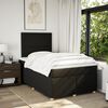 vidaXL Sommier &agrave; lattes de lit avec matelas Noir 120x200 cm Tissu