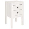 vidaXL Table de chevet Blanc 40x35x61,5 cm Bois de pin massif