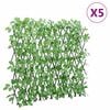 vidaXL&nbsp;Treillis de lierre artificiel extensible 5 pcs vert 180x65 cm