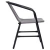 vidaXL Chaises de jardin lot de 4 Rotin de plastique et acier 110 kg