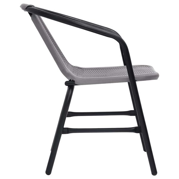 vidaXL Chaises de jardin lot de 4 Rotin de plastique et acier 110 kg