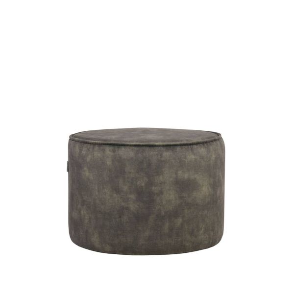 LABEL51 Pouf Tibo 55x55x40 cm Vert chasseur Velours