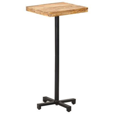 vidaXL Table de bar Carrée 50x50x110 cm Bois de manguier brut