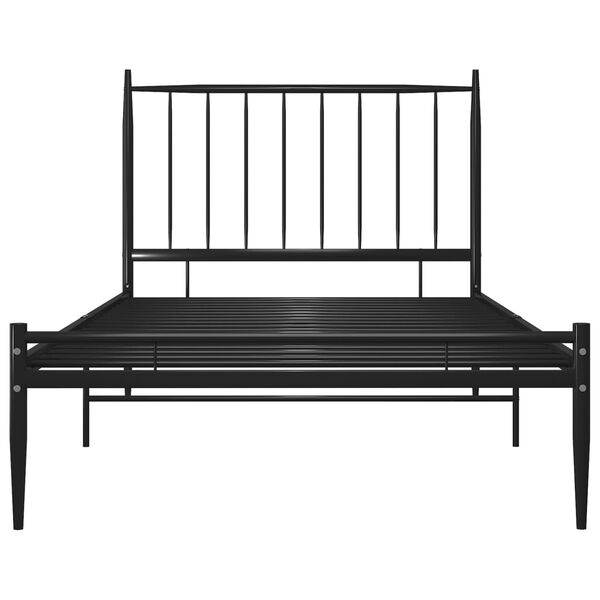 vidaXL Cadre de lit sans matelas noir métal 90x200 cm