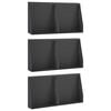 vidaXL Mur de sout&egrave;nement 6 pc 40 x 12 x 40 cm Acier Noir