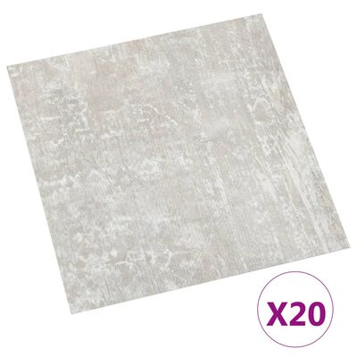 vidaXL Planches de plancher autoadhésives 20 pcs PVC 1,86m² Gris clair