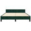 vidaXL Cadre de lit sans matelas vert fonc&eacute; 140x190 cm velours