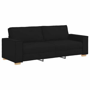 vidaXL Canap&eacute; 3 places Noir 220x78x84 cm Tissu