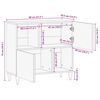 vidaXL Buffet 80x33,5x75 cm bois massif de manguier