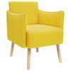 vidaXL Chaise d'appoint Jaune clair Tissu