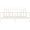 vidaXL Cadre de lit sans matelas blanc bois massif de pin 200x200 cm