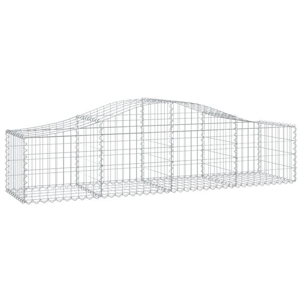 vidaXL Paniers &agrave; gabions arqu&eacute;s 25 pcs 200x50x40/60 cm fer galvanis&eacute;