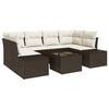 vidaXL Ensemble de canap&eacute; de jardin 8 pc Marron et Cr&egrave;me polyrotin