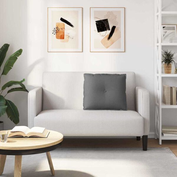 vidaXL Coussin de Dos Gris fonc&eacute; 60 x 19 x 50 cm tissu