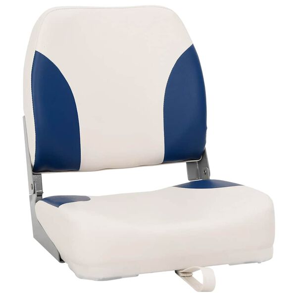vidaXL Si&egrave;ge de bateau pliable 1 ensemble bleu et blanc