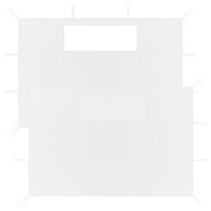 vidaXL Parois lat&eacute;rales de belv&eacute;d&egrave;re avec fen&ecirc;tres 2 pcs Blanc