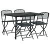 vidaXL Ensemble de meubles d'ext&eacute;rieur 5 pc Anthracite Fer et Acier
