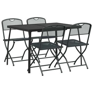 vidaXL Ensemble de meubles d'ext&eacute;rieur 5 pc Anthracite Fer et Acier