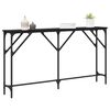 vidaXL Table console Ch&ecirc;ne noir 140 x 23 x 75 cm