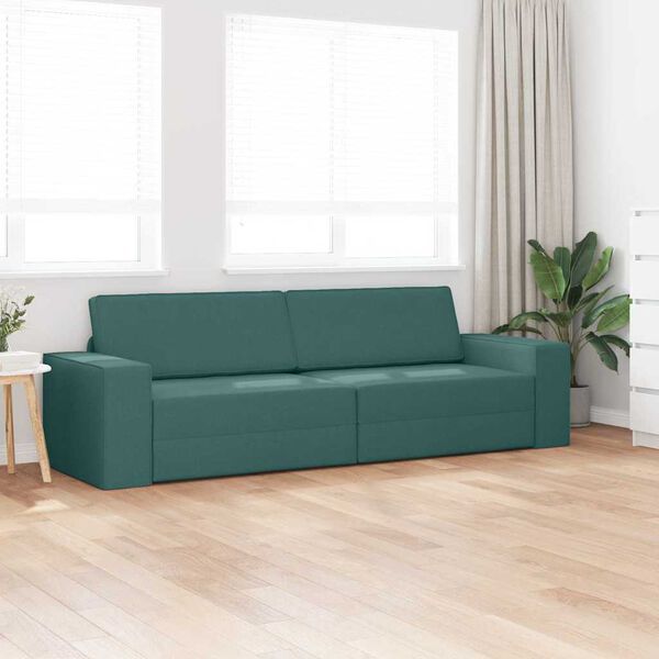 vidaXL Canap&eacute;-Lit 200cm Vert fonc&eacute; tissu