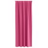 vidaXL Rideaux occultants avec anneaux 2 pcs Rose vif 260 x 140 cm