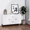 vidaXL Buffet blanc brillant 100x36x60 cm bois d'ing&eacute;nierie